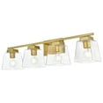 thumbnail image 2 of Living District Merrick 4 Light Brass And Clear Bath Sconce, 2 of 6