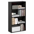 thumbnail image 2 of Furinno PASIR Book Shelf, 4-Tier Bookshelf, Bookcase with Open Shelf, 9.4 x 23.6 x 41.7, for Living Room, Bedroom, Home Office, Black Espresso, 2 of 5