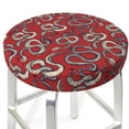 thumbnail image 3 of Bingfone Snake Padded Round Bar Stool Cover Cushion with Elastic Fabric Round Chair Seat - Snake, 3 of 7