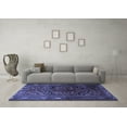 thumbnail image 3 of Ahgly Company Machine Washable Indoor Rectangle Persian Blue Traditional Area Rugs, 8' x 12', 3 of 4