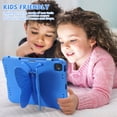 thumbnail image 6 of Kids Case for iPad Air 13-inch M4/M3/M2 (2026/2025/2024) / iPad Pro 13 Inch M4 / iPad Pro 12.9 (2018/2020/2021/2022), Cute Butterfly Rotating Stand Kids Friendly Shockproof Case, Blue, 6 of 6
