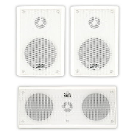 310 Pa Set - Acoustic Audio AA351W and AA35CW Indoor Speakers Home Theater 3 Speaker Set