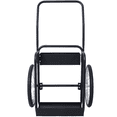 thumbnail image 3 of Tcbosik Dual Oxygen Tank Cart Dolly with 20” Pneumatic Wheels, Gas Tank Hand Truck with Steel Frame, 220 lbs Capacity, Black, 3 of 9