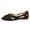 Black, variant on YDN Women Comfortable Braid Peep Open Toe Flats Cutout Slip On Chunky Low Heels Sandals Party Dressy Prom Casual Shoes Size 7 Champagne