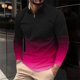thumbnail image 1 of Blusa y camisa de manga larga con cuello vuelto para hombre, informal, con cuello vuelto, estampado, para fitness, deportiva, de manga larga, de poliéster, 1 of 5
