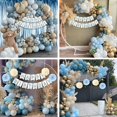 thumbnail image 5 of YANSION Beige Blue Balloon Kit, Baby Blue Metallic Gold Latex Balloons, Happy Birthday Banner, Paper Pom Pom Flower, Tablecloth for 13th 16th 18th 30th 40th 50th 60th, Birthday Decorations Men Women, 5 of 7