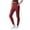 Red, variant on Black Girls Athletic Leggings Crossover High Waisted Yoga Pants with Pockets Kids Dance Running Workout Tights 5-12 Years