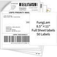 thumbnail image 1 of shiyou-Printable Sticker Paper, Full Sheet Vinyl White Sticker Labels, Shipping Labels for Laser&Inkjet Printers, 8.5\u201d x 11\u201d Adhesive Shipping Label Stickers, 50 Labels., 1 of 4