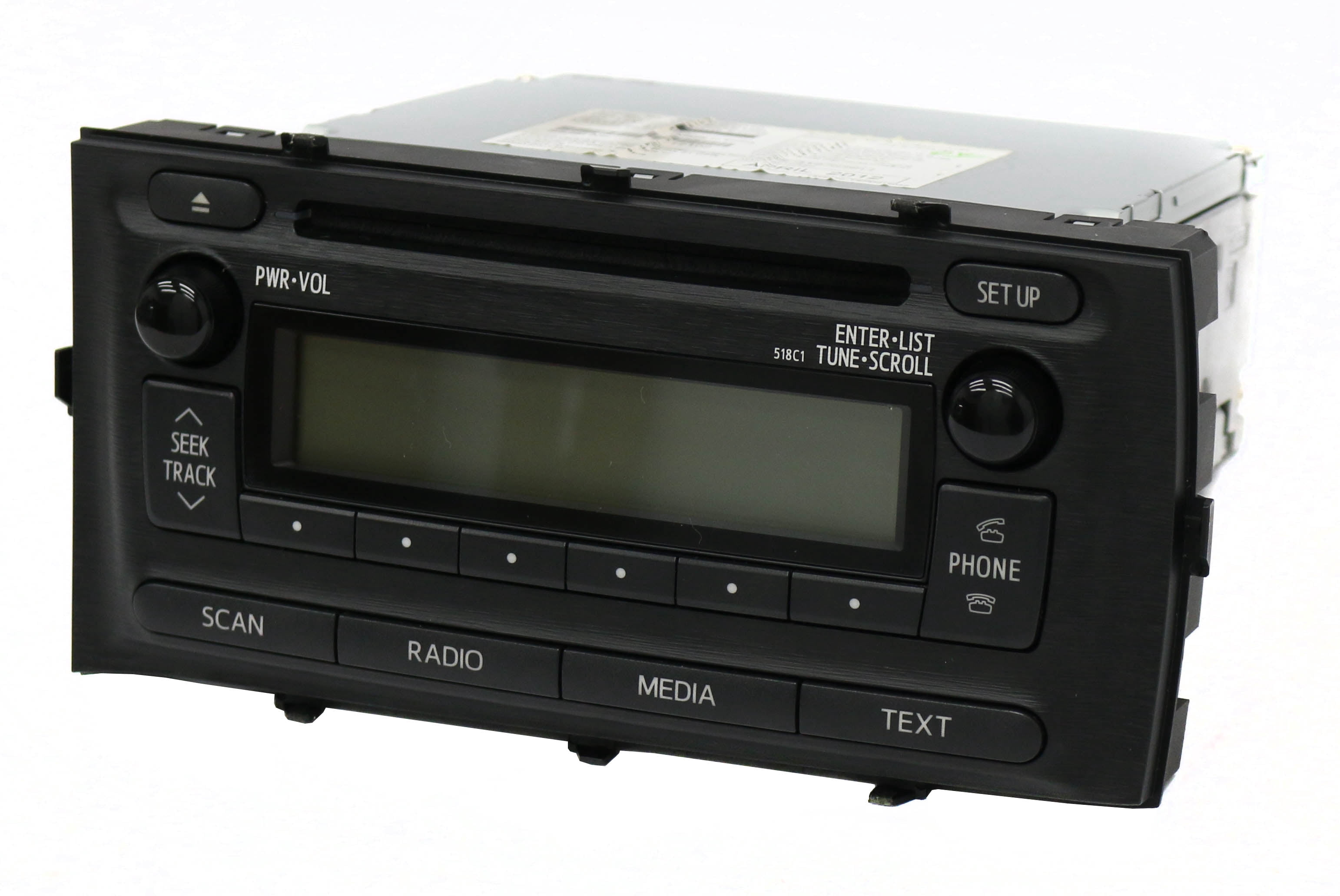 Restored 2012-2014 Toyota Prius AM FM Radio Single Disc CD Player 86120-52D10 Face 518C1 (Refurbished)
