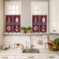 thumbnail image 4 of Kitchen Window Curtains Valance and Tier Set, Nautical Sailing Anchor Compass Rod Pocket Tier Curtain Valance Set, Lighthouse Star Blue Red Light Filtering Cafe Curtains for Bedroom Living Room, 4 of 9