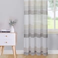 thumbnail image 4 of 2 Pcs Stripe Sheer Curtain, Semi Transparent Voile Curtains Drapes with Grommets, 4 of 9