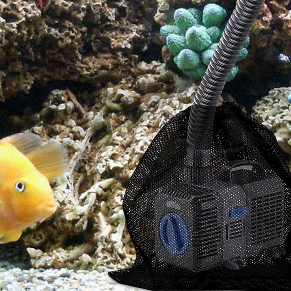 WHAMVOX 4pcs Pond Filter Media Mesh Bag Black for Homeowners and Gardeners