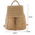 thumbnail image 3 of Bolsa Mochila de paja para mujer, tipo cubo informal tejido a mano para vacaciones en la playa Ndcxsfigh Para Estrenar, 3 of 7
