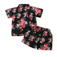 thumbnail image 3 of GYRATEDREAM Toddler Baby Boy Summer Clothes Set Short Sleeve Button Down Shirt & Casual Shorts Gentleman Outfits, 3 of 8
