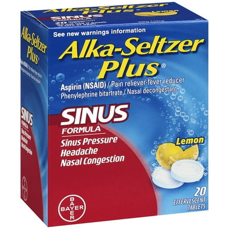 Alka-Seltzer Plus Sinus Effervescent Tablets, 20 Count