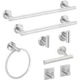 thumbnail image 3 of Bathroom Hardware Set 304 Stainless Steel Toilet Paper Holder Towel Holder Towel Ring Hook Black Towel Holder Set, 3 of 8