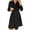 Black, variant on HNMKIU Women's Elegant Long Sleeved Shirt Dress Corduroy Solid Long Button Warm Long Sleeve Dress for Women Black,M