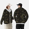 thumbnail image 4 of Fotbe Gold Gloss Outline Floral Chaqueta con Protección Solar UPF 50+ para Hombre y Mujer, Camisa con Capucha y Bolsillos-Large, 4 of 7