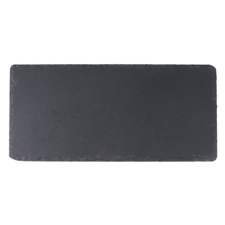 

HOMEMAXS 1 Pc Natural Slate Plate Barbecue Tray Restaurant Steak Sushi Display Dish Black Slabstone Barbecue Pan (Rectangle)