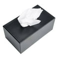 thumbnail image 3 of Black Leather Rectangular Tissue Box Cover, 3 of 3