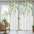 thumbnail image 3 of Outdoor Curtains for Patio Waterproof, Green Vines Windproof Pravicy Outside Porch Blackout Curtain, Spring Botanical Plants Leaves Farmhouse Sun Blocking Grommets Curtains for Cabana Gazebo 54"x95", 3 of 9