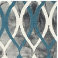 thumbnail image 2 of Safavieh Dip Dye Collection DDY534J Handmade Modern Geometric Watercolor Grey and Ivory Blue Wool Area Rug (9' x 12'), 2 of 5
