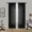 Black, variant on Gorgeous Home Linen 2pc Red Solid Sheer Voile Window Curtain Set, Rod Pocket Panels 54"W x 84"L (Each)