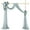 50 by 570cm-Gray blue, variant on Premium Wrinkles Resistant Sheer Fabric Drape Elegant Sheer Curtain for Photo Booths and Ceremony Decoration