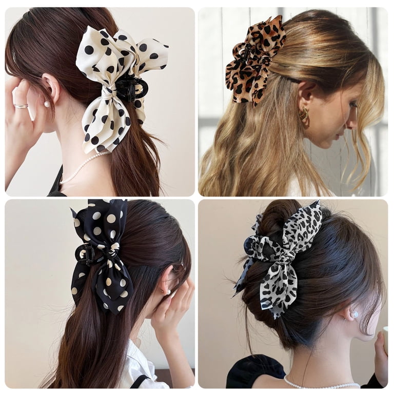 EEEkit 4pcs Bow Claw Clips for Women, Butterfly Styling  display picture 3