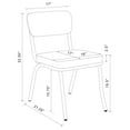 thumbnail image 2 of Retro Upholstered Dining Side Chair Black (Set of 2), 2 of 12