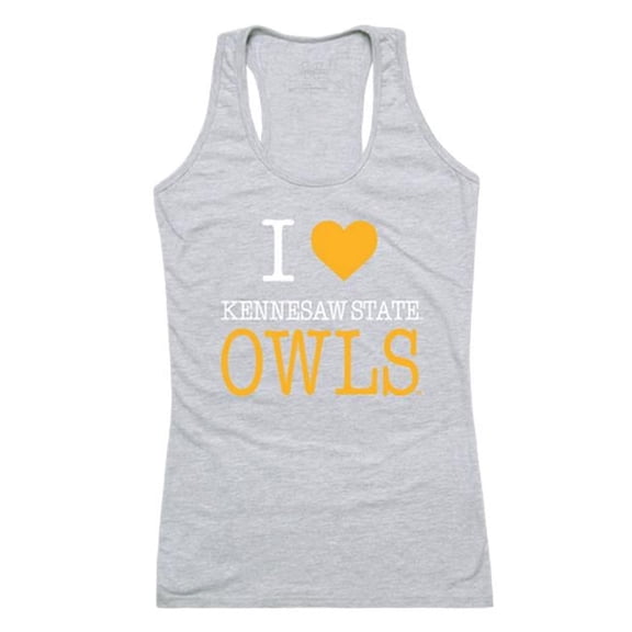 W Republic 532-320-HGY-01 Kennesaw State University Women Love Tank Top, Heather Grey - Small