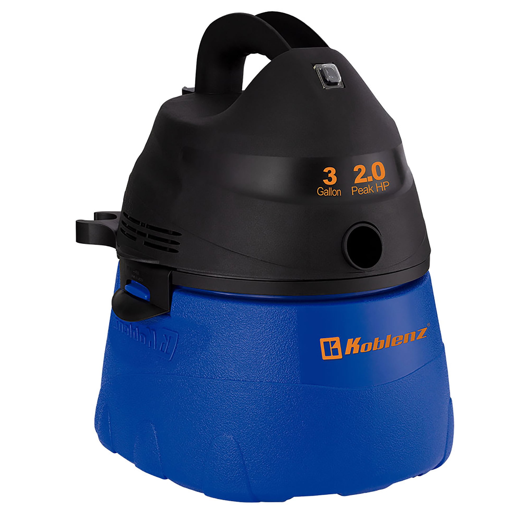 KOBLENZ Wet Dry Blow Vacuum 3-Gallon, 2 Peak HP 1-1/4 In x 6 Ft Locking Hose, 3 in 1 portable shop vac with 5 Year Warranty (WD-353L)