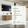 thumbnail image 7 of Eviva Haven 39"W x 22"D Medium Oak Wall-mounted Bathroom Vanity with White Solid Surface Integrated Sink Top, 7 of 7