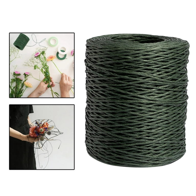Floral Bind Wrap Flower Wire Vine for Bouquets Wreath Making Gardening Green