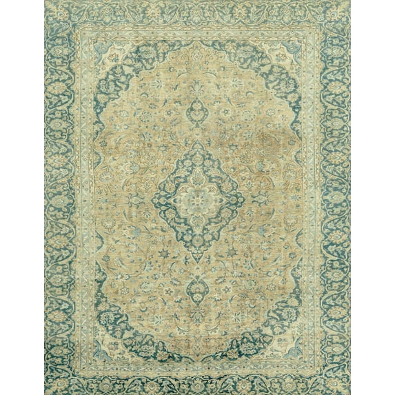 Ahgly Company Machine Washable Indoor Rectangle Abstract Khaki Green Area Rugs, 6' x 9'