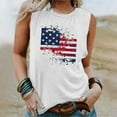 thumbnail image 2 of Womens American Flag Tank Tops 4Th of July Sleeveless Tops Teen Girls Heart USA Stars Stripes Patriotic T Shirt Summer Loose Vest Tees Casual Round Neck Tanks Memorial Day Tees Independence Day Tops, 2 of 4