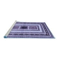 thumbnail image 2 of Ahgly Company Machine Washable Indoor Rectangle Abstract Blue Contemporary Area Rugs, 4' x 6', 2 of 4
