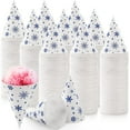 TRAHOO400 Pack Snow Cone Cups, 4 OZ LeakProof Paper Cone Water Cups