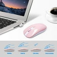 thumbnail image 3 of Wireless Keyboard Mouse Combo, cimetech Compact Full Size Wireless Keyboard and Mouse Set 2.4G Ultra-Thin Sleek Design for Windows, Computer, Desktop, PC, Notebook(Pink), 3 of 8