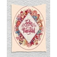thumbnail image 1 of Spanish Tapestry, Christmas Elements and Celebration Theme Feliz Navidad Message in Spanish Language, Wall Hanging for Bedroom Living Room Dorm Decor, 60W X 80L Inches, Multicolor, by Ambesonne, 1 of 2