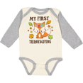 thumbnail image 3 of Inktastic My First Thanksgiving with Fall Fox and Leaves Boys or Girls Long Sleeve Baby Bodysuit, 3 of 5