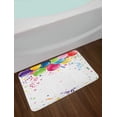thumbnail image 2 of Party Bath Mat, Enjoyment Fun Entertainment Theme Vivid Colorful Objects with Abstract Elements, Plush Bathroom Decor Mat with Non Slip Backing, 29.5" X 17.5", Multicolor, by Ambesonne, 2 of 2