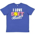 thumbnail image 3 of Inktastic I Love Softball with Softball Replacing O with White Text Youth T-Shirt, 3 of 5