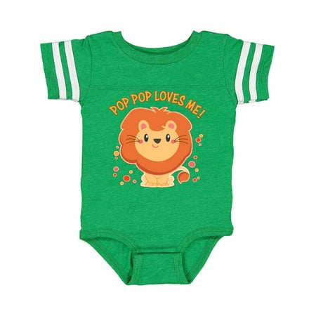 

Inktastic Pop Pop Loves Me- cute lion Gift Baby Boy or Baby Girl Bodysuit