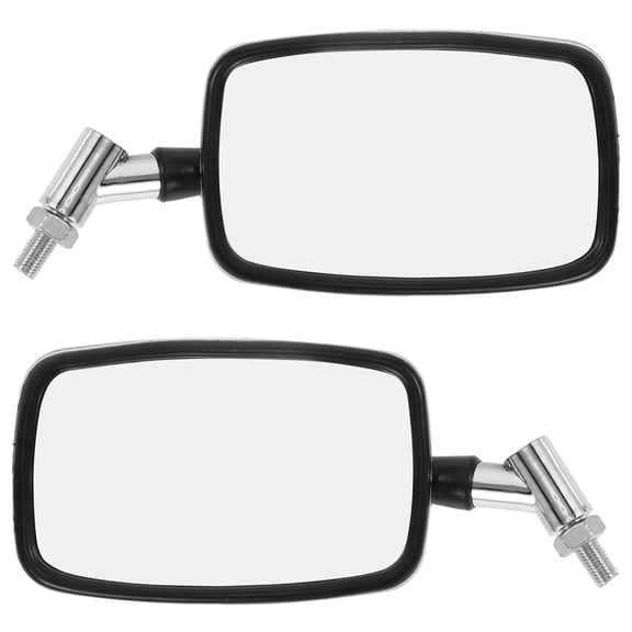 POPETPOP 1Pair Motorcycle Rear View Mirror Replacement Silver Wide View for Motorbike