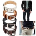 thumbnail image 2 of Men's Stylish Casual Waistband PU Leather Pin Buckle Waist Strap Business Belt, 2 of 7