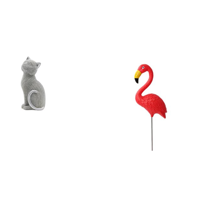 Estatua de gato, figura de escritorio, flamenco, escultura de estaca para jardín, resina, material HDPE, adorno moderno, adecuado para hogares, oficin