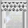 thumbnail image 2 of Ambesonne Egyptian Window Valance, Beetle Bug, 54" X 12", Black White, 2 of 5