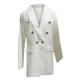 thumbnail image 4 of Women's Plaid Blazer Jacketn Business Coat White S, 4 of 4