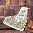 thumbnail image 6 of Botanical Wildflower Butterfly Thank You, Cozy Friendship Quote Scene, Warm Flannel Blanket for Living Room and Reading Nook, Art Lovers Friendship Gift, Artistic Home Decor, 6 of 9